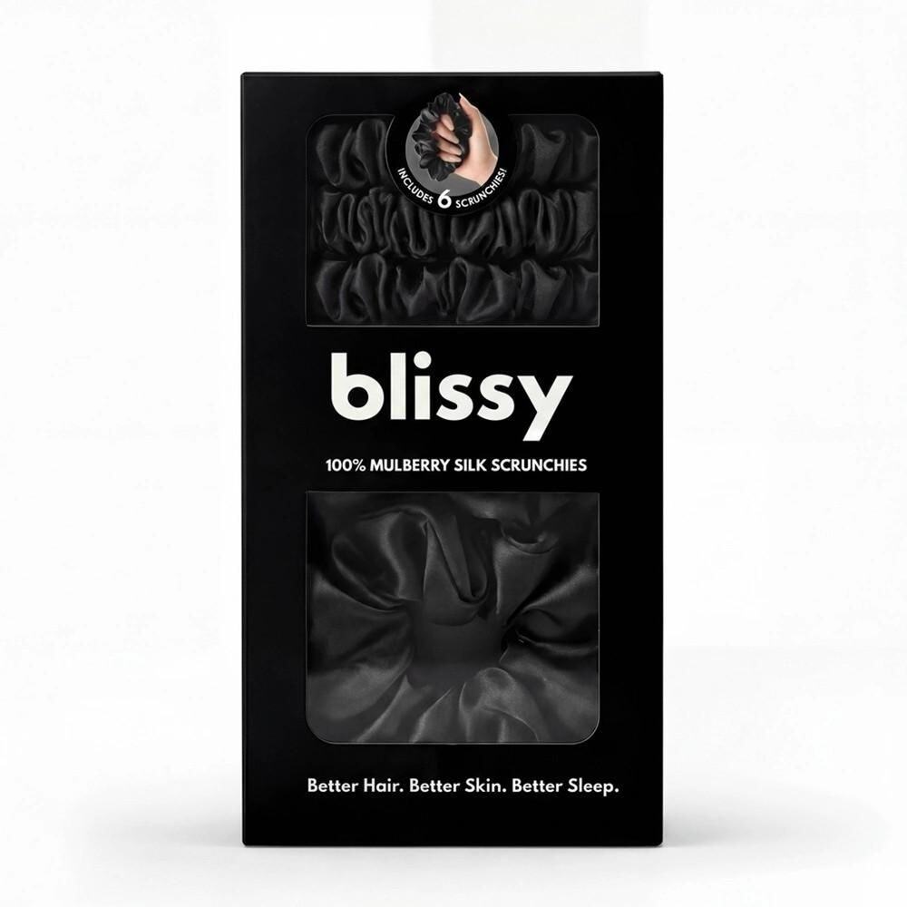 Blissy 6pk Scrunchie Black